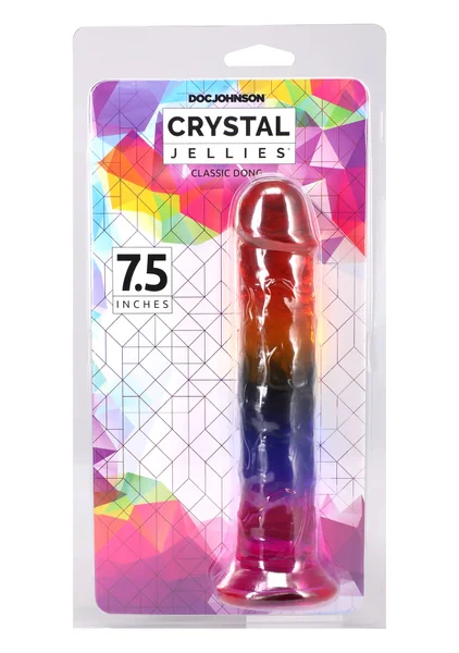 Crystal Jellies® - 7.5 Inch Dong - Rainbow — image 3 of 3