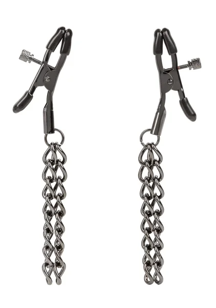 Euphoria Collection Chain Nipple Clamps - Black — image 7 of 11