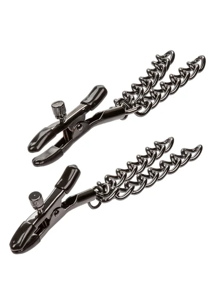 Euphoria Collection Chain Nipple Clamps - Black — image 8 of 11