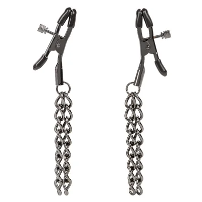 euphoria collection chain nipple clamps black
