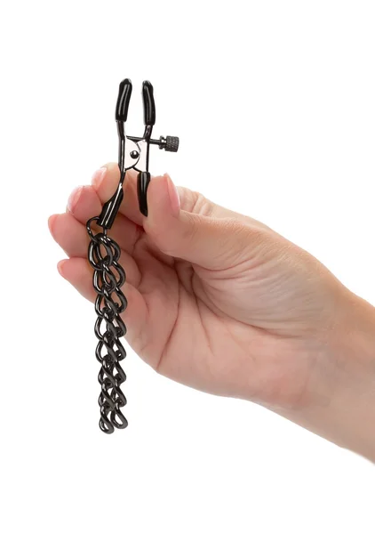 Euphoria Collection Chain Nipple Clamps - Black — image 9 of 11