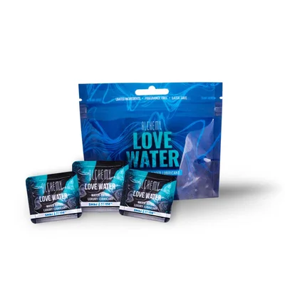 alchemy love water snap slide display 12 packs 16 ct water based lubricant