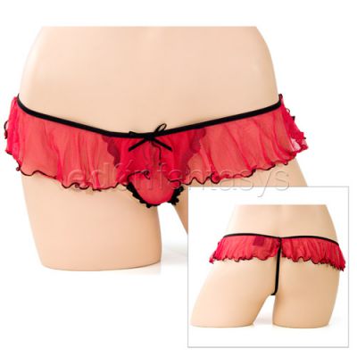 Ruffled trim g string