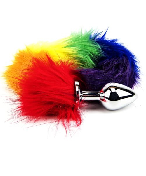 Furry Fantasy Rainbow Tail Butt Plug — image 4 of 7