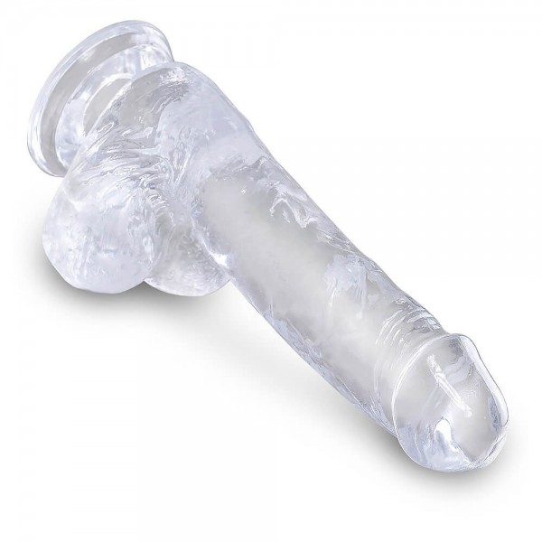 King Cock Clear 6 Inch Dildo With Balls