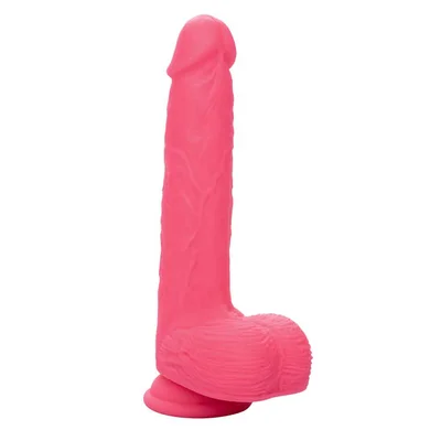 rechargeable rumbling and thrusting silicone studs pink