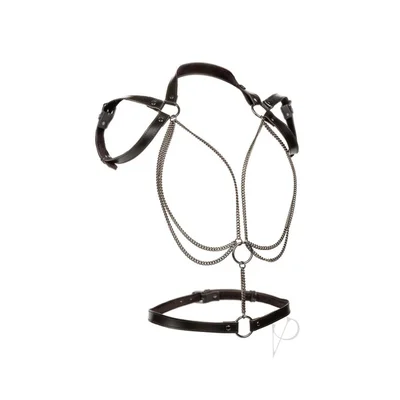 euphoria collection plus size multi chain halter black