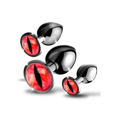 sinister eyes metal butt plug set