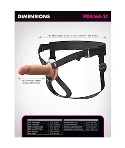 Fantasy X-tensions Elite 5" Silicone Hollow Strap-on Dual Density — image 10 of 11
