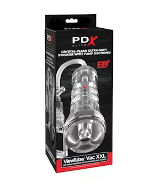 Pdx Elite Viewtube Vac Xxl Pump See-thru Ez-grip Pump Stroker — image 5 of 6