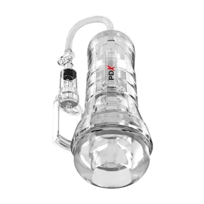 pdx elite viewtube vac xxl pump see thru ez grip pump stroker