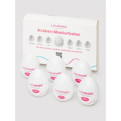 lovense kraken octopuss egg male masturbator 6 pack white
