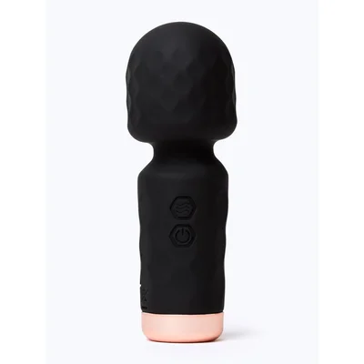 lovehoney mini black silicone wand vibrator black