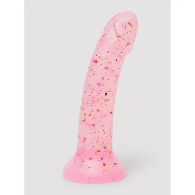 lovehoney superstar chunky glitter silicone suction cup dildo 7 inch pink