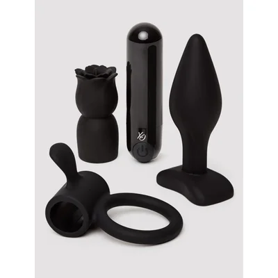 pleasure allure couples sex toy kit 4 piece black