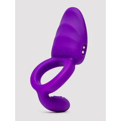 closer intimate passion rechargeable dual stimulation cock ring purple