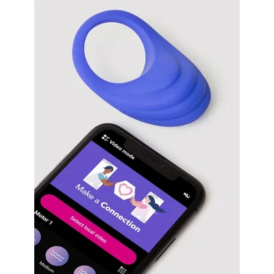 connect app controlled vibrating couples ring purple