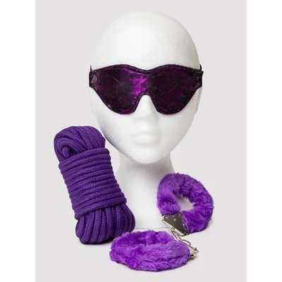 pleasure indulgent bondage kit 3 piece purple