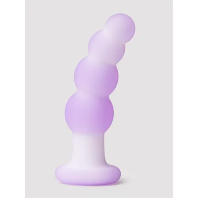 lavender haze beaded curved vibrating anal probe purple