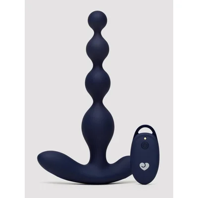 lovehoney remote control bendable vibrating anal beads blue