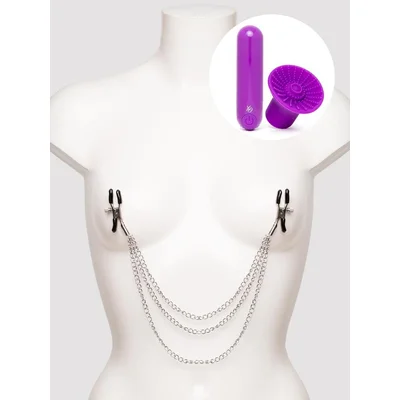 pleasure passion nipple play collection 3 piece purple