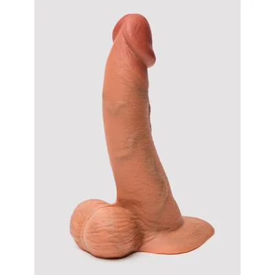 b vibe flesh tan slipskin ultra realistic curved 8 dual density dildo flesh tan