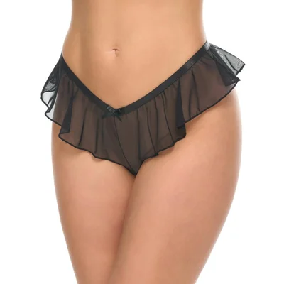 oh la la cheri black maylah mesh knicker s m black