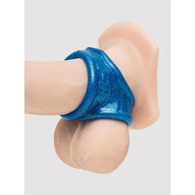 oxballs tight fit squeeze cock and ball sling blue fire blue
