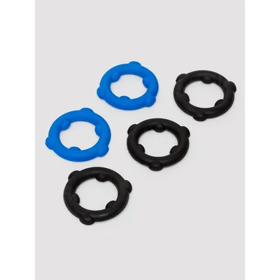 oxballs gearheads strong silicone cock rings 5 pack black