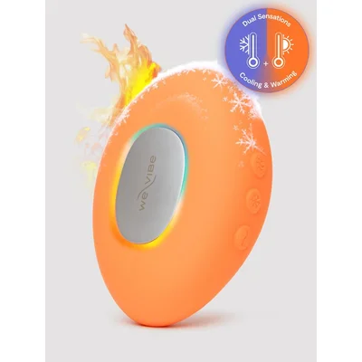 we vibe temp tangerine heating and cooling clitoral vibrator orange