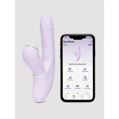 svakom duoglow app controlled all in 1 rabbit vibrator purple