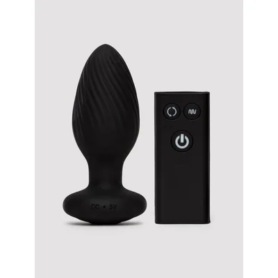 nexus tornado medium remote control rechargeable rotating butt plug black