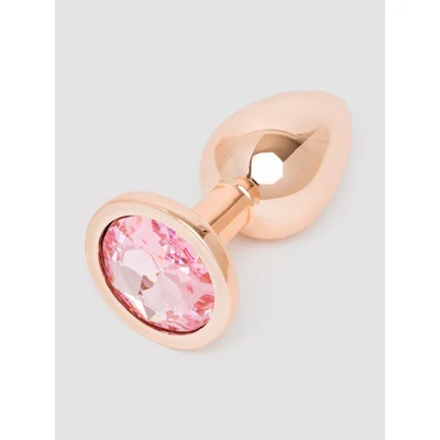 lovehoney secret shine rose gold jewelled metal butt plug 25 inch gold
