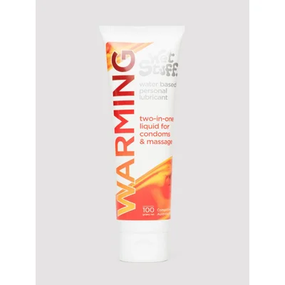 wet stuff water based warming two in one lubricant and massage 100ml