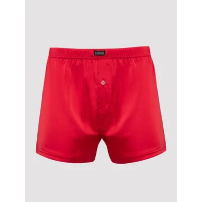 lhm red satin boxer shorts s m red