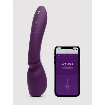 we vibe wand 2 app controlled wand massager purple