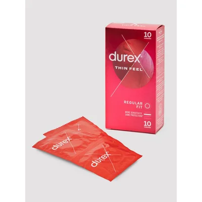 durex thin feel latex condoms regular fit pack of 102 free