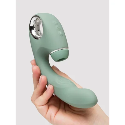 lovehoney dual embrace pulsing clitoral suction dual stimulator green
