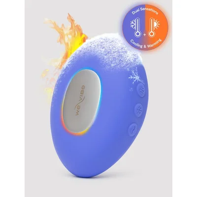 we vibe temp lavender blue heating and cooling clitoral vibrator blue