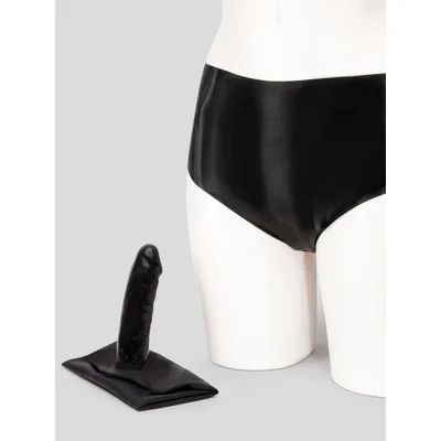 latex anal penetrator dildo pants large black