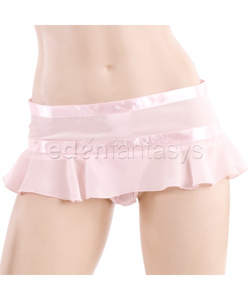Fetish femme pink bra and skirt set
