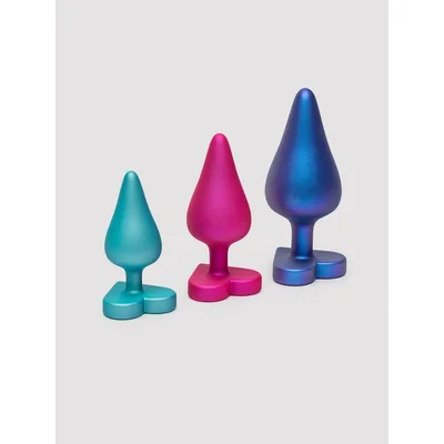 romp luster silicone butt plug set purple
