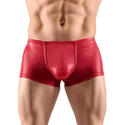svenjoyment red wet look push up boxers medium red