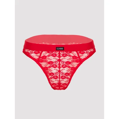 lhm red lace thong xxl red