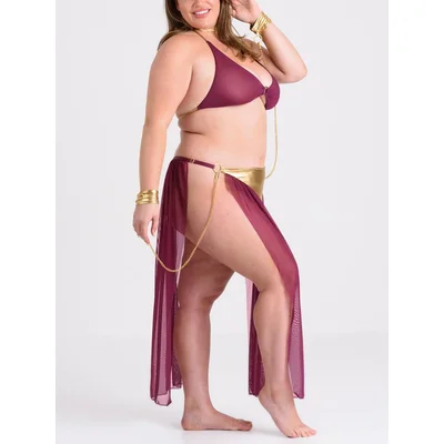 lovehoney fantasy plus size desert princess costume one size queen purple
