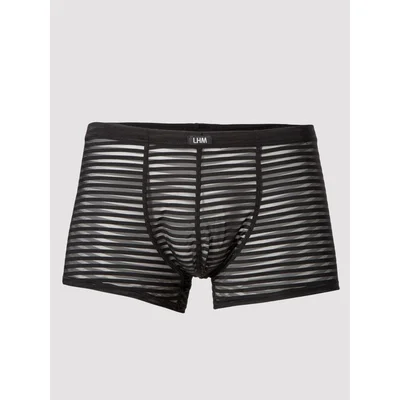 lhm stripe mesh boxer shorts black xxl black