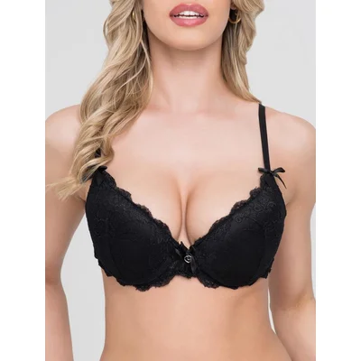 lovehoney love me lace push up bra large black