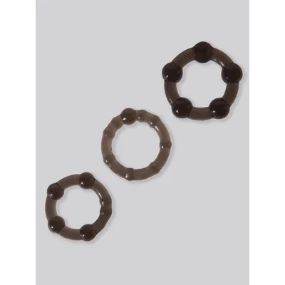 basics triple cock ring set 3 pack black