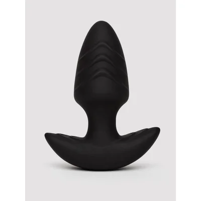 rock bottom vibrating rotating butt plug black