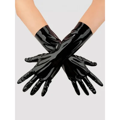 prowler red black latex fisting gloves black